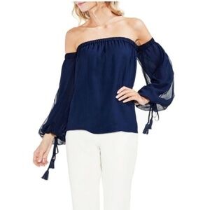Vince Camuto Off-the-Shoulder Bubble Sleeve Blouse